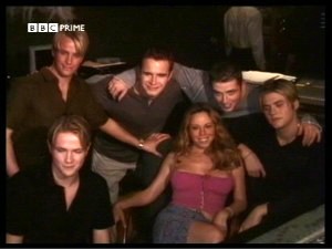 Mariah with Westlife on Capri recording AAO